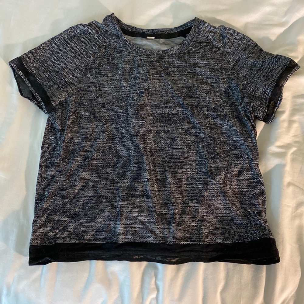 Grey Mesh Lululemon Top